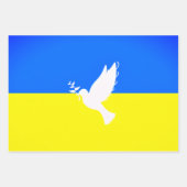 Ukraine Flag Peace Dove Gift Wrapping Paper Sheets Geschenkpapier Set (Vorderseite 2)
