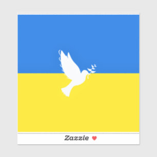 Ukraine Flag Peace Dove Stickers unterstützen Frei Aufkleber