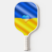 Ukraine Flag Pickleball Paddle Herz - Freiheit (Vorderseite)