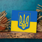 Ukraine Flag Plaque Fotoplatte (Seite)