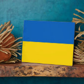 Ukraine Flag Plaque Fotoplatte (Seite)