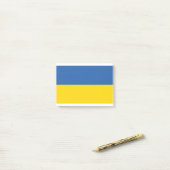 UKRAINE-FLAG POST-IT KLEBEZETTEL (Auf Schreibtisch)