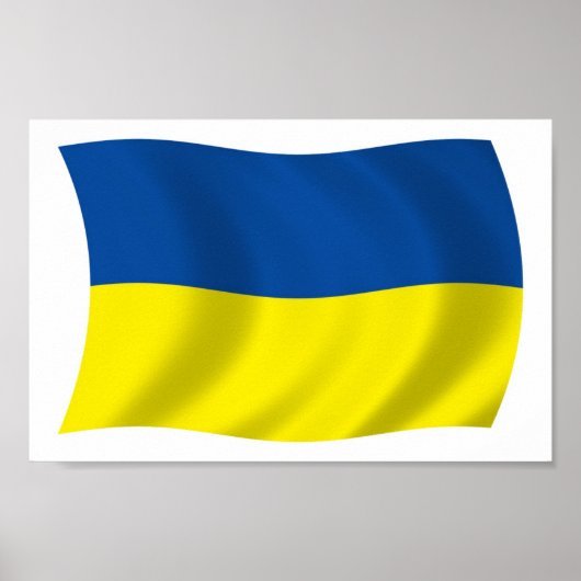 Ukraine Flag Poster Print (Vorne)