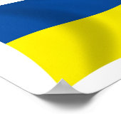 Ukraine Flag Poster Print (Ecke)