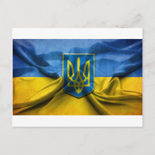 UKRAINE FLAG POSTKARTE