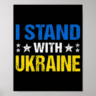 Ukraine Flag Retro Vintag ukrainische Männer Fraue Poster