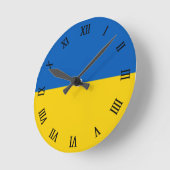 Ukraine flag runde wanduhr (Winkel)