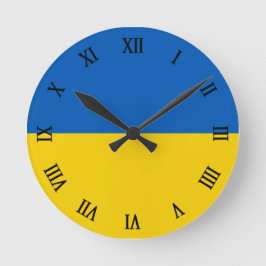 Ukraine flag runde wanduhr
