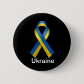 Ukraine-Flag-Shirt mit ukrainischen Nationalfarben Button (Vorderseite)
