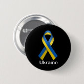 Ukraine-Flag-Shirt mit ukrainischen Nationalfarben Button (Vorne & Hinten)