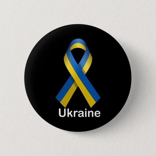 Ukraine Flag Shirt With Ukrainian National Colors Button (Vorderseite)