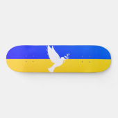 Ukraine Flag Skateboard Taube des Friedens - Freih (Horizontal)