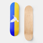 Ukraine Flag Skateboard Taube des Friedens - Freih (Vorderseite)