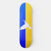 Ukraine Flag Skateboard Taube des Friedens - Freih (Vorderseite)