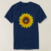 Ukraine Flag Sonnenblumen Blau & Gelb T-Shirt (Design vorne)