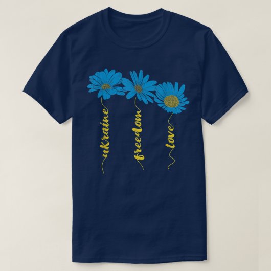 Ukraine Flag Sonnenblumen Freiheit Liebe T-Shirt (Design vorne)