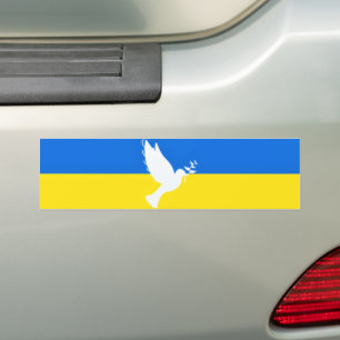 Ukraine Flag Sticker Dove of Peace - Freedom Autoaufkleber