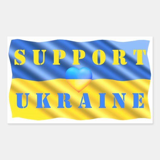 Ukraine Flag Sticker Herz - Unterstützung der Frei (Vorderseite)