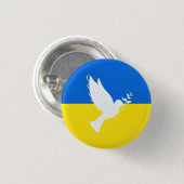 Ukraine Flag-Taste Unterstützung Friedenstruppe - Button (Vorne & Hinten)