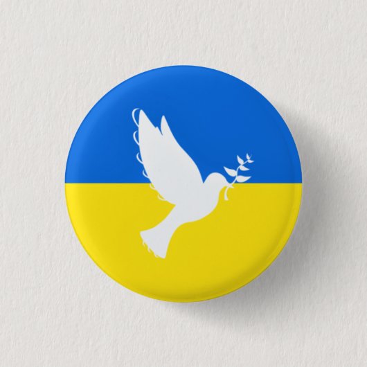 Ukraine Flag-Taste Unterstützung Friedenstruppe -  Button (Vorderseite)