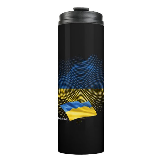 Ukraine flag thermosbecher (Vorderseite)