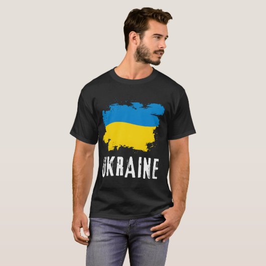 Ukraine Flag Ukrainian Support Pride gift T-Shirt (Vorne ganz)