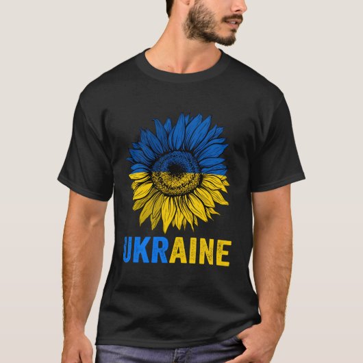 Ukraine Flag ukrainische Unterstützung T-Shirt (Vorderseite)