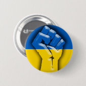 UKRAINE FLAG und FIST for Solidarity Button (Vorne & Hinten)