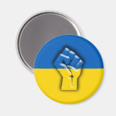 UKRAINE FLAG und FIST for Solidarity Magnet (Vorderseite/Rückseite)