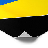 Ukraine Flag With Printed Ukrainian Flag Pocket  Poster (Ecke)