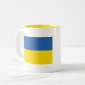 UKRAINE-FLAG ZWEIFARBIGE TASSE (Vorderseite Links)