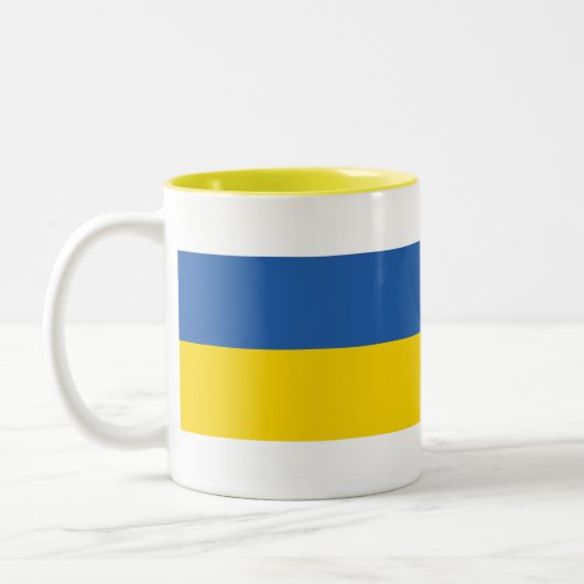 UKRAINE-FLAG ZWEIFARBIGE TASSE (Links)