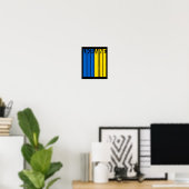 Ukraine-Flagge 3 Poster (Heimbüro)