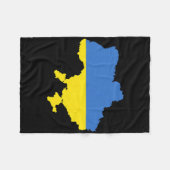 Ukraine-Flagge 4  Fleecedecke (Vorderseite (Horizontal))