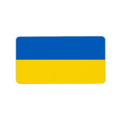 Ukraine-Flagge Adressaufkleber (Vorne)