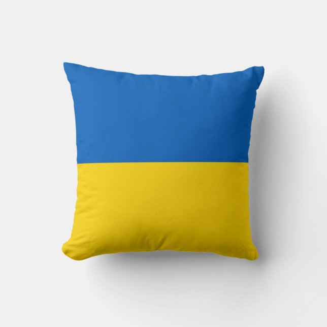 Ukraine-Flagge auf amerikanischem MoJo-Pillow Kissen (Vorderseite)
