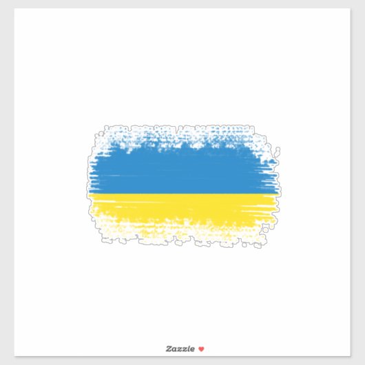 Ukraine-Flagge Aufkleber (Blatt)