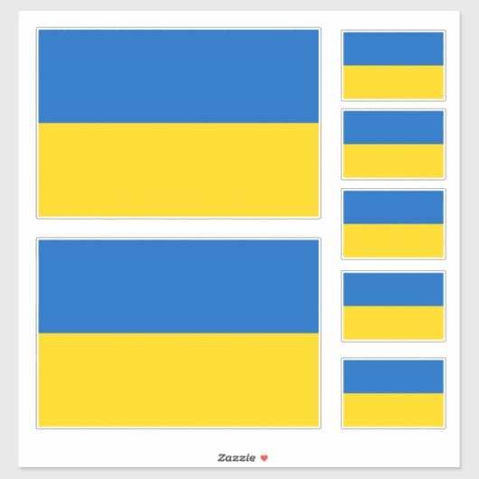 Ukraine-Flagge Aufkleber (Blatt)