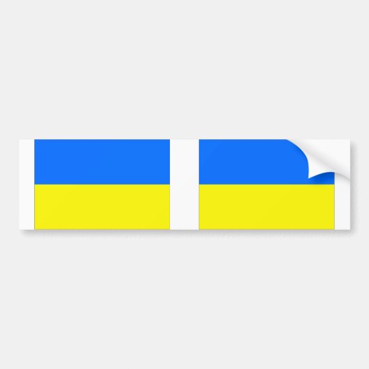 Ukraine-Flagge Autoaufkleber (Vorne)