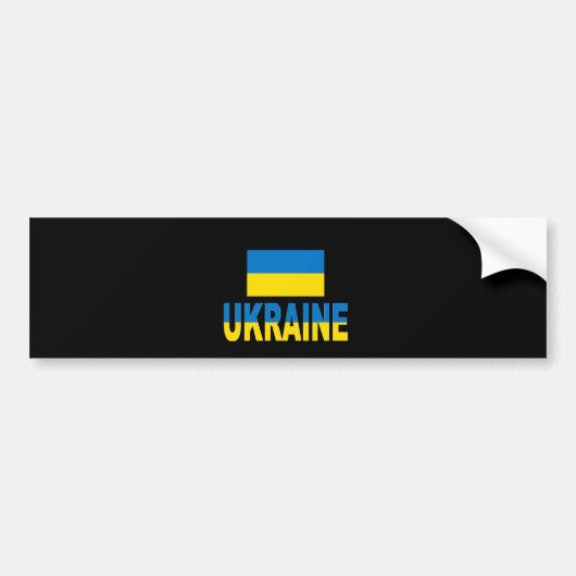 Ukraine-Flagge Autoaufkleber (Vorne)