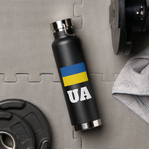 Ukraine-Flagge - benutzerdefinierte isolierte Wass Trinkflasche