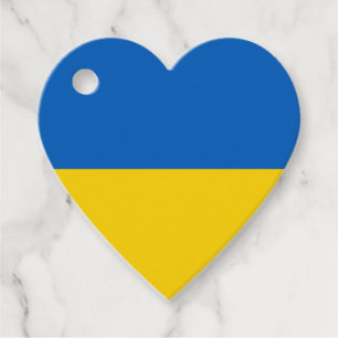 Ukraine-Flagge Benutzerdefiniertes TextHerz Geschenkanhänger