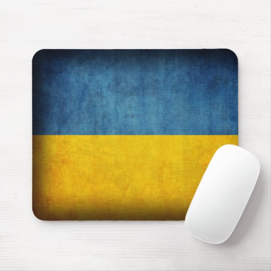 Ukraine Flagge beunruhigtes Mousepad (Mit Mouse)