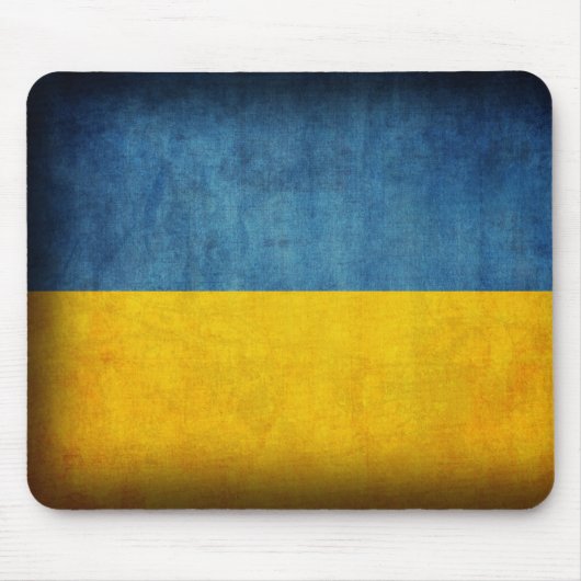 Ukraine Flagge beunruhigtes Mousepad (Vorne)