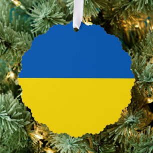 Ukraine-Flagge blau-gelb niedlich Ornament Karte