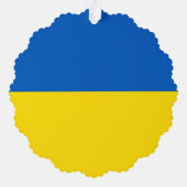 Ukraine-Flagge blau-gelb niedlich Ornament Karte (Rückseite)