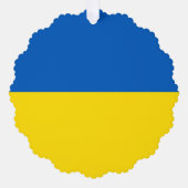 Ukraine-Flagge blau-gelb niedlich Ornament Karte (Vorderseite)