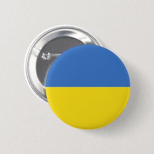 Ukraine-Flagge Button (Vorne & Hinten)