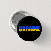 Ukraine-Flagge Button (Vorne & Hinten)