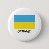 Ukraine-Flagge Button (Vorderseite)